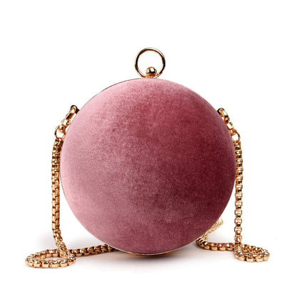 Velvet ball shoulder bag
