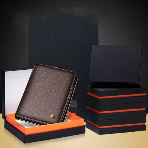 Youth Short First Layer Cowhide Wallet Vertical Korean Business