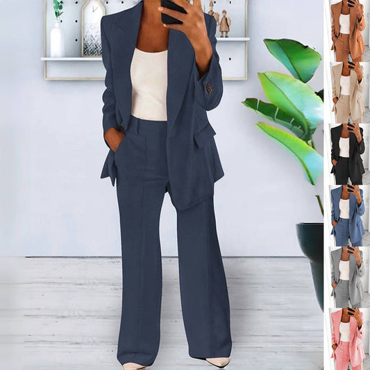Women’s Chic Blazer & Slim Trousers Set